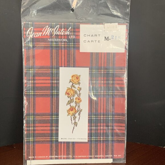 Vintage Jean McIntosh Cross Stitch Charts Pansy Rose Yellow Roses 103 104 215 - Picture 6 of 13